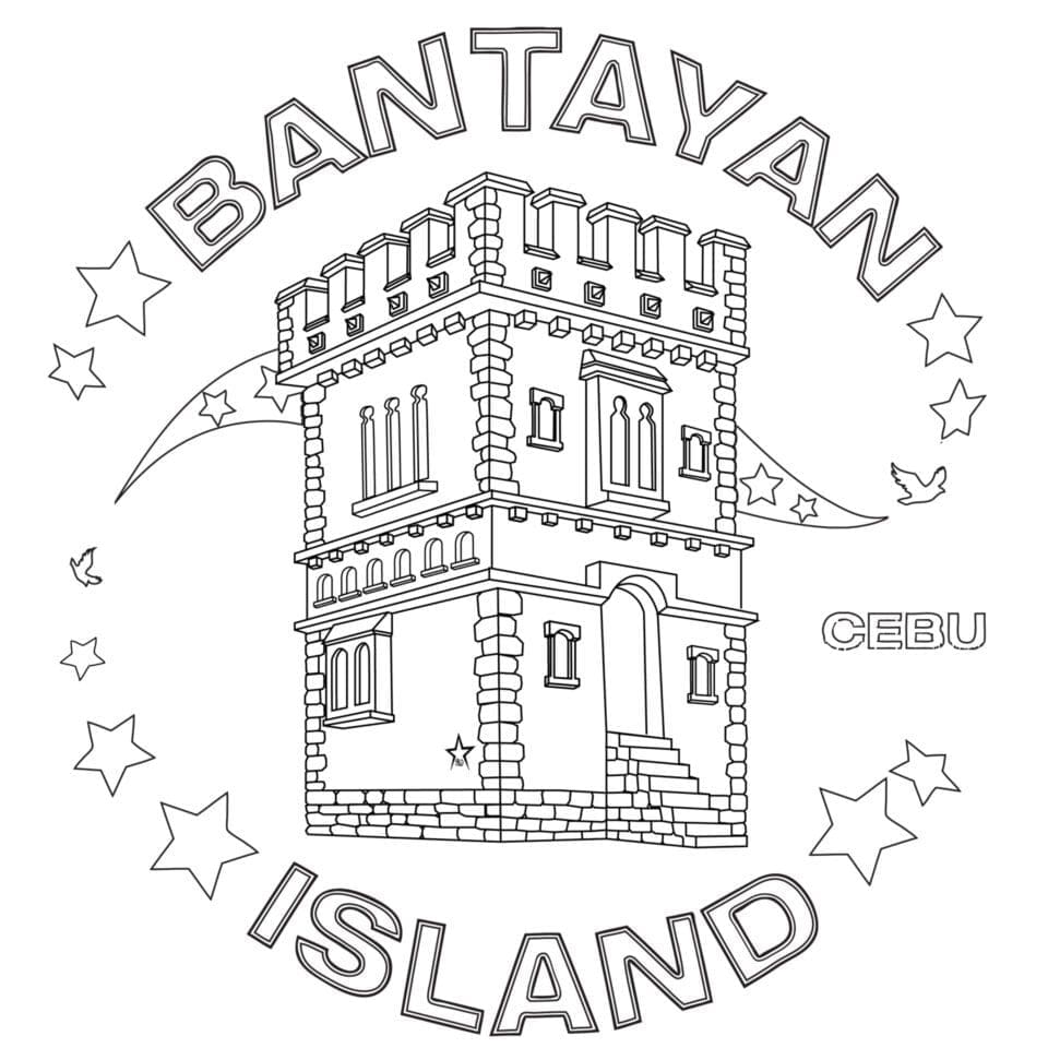 Bantayan Island T-Shirt – Watchtower (Outlined)