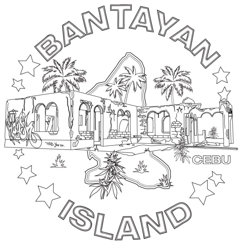 Bantayan Island T-Shirt – The Ruins (Outlined)